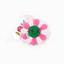 Load image into Gallery viewer, ©TM/KK Pink Flower Plush Keychain/ Small Pin
