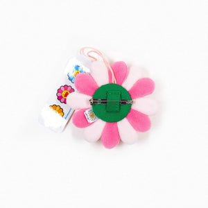 ©TM/KK Pink Flower Plush Keychain/ Small Pin